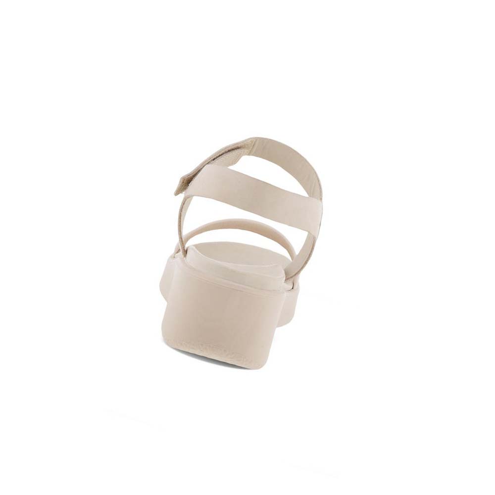 Ecco Flowt Lx Wedge Pensko Dame Beige | NO 100JPQ